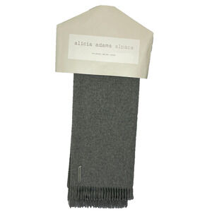 Alicia Adams Alpaca Light Grey Canyon Throw